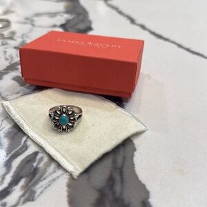 James Avery RARE & RETIRED Turquoise Flower Bloom Ring